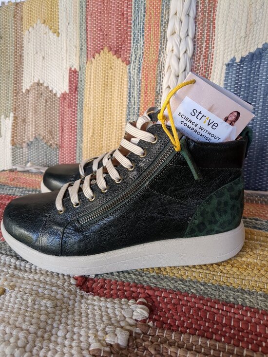 Strive Shoes - Women's Strive Leather High Top Side Zipper